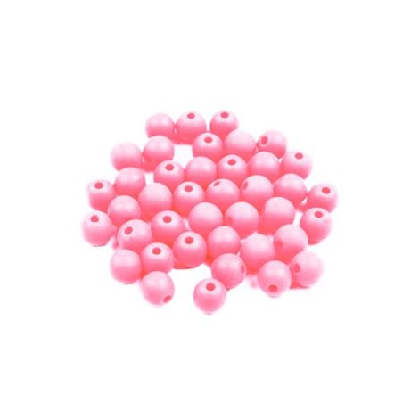 Koraliki plastikowe Brewis 6mm, Różowe